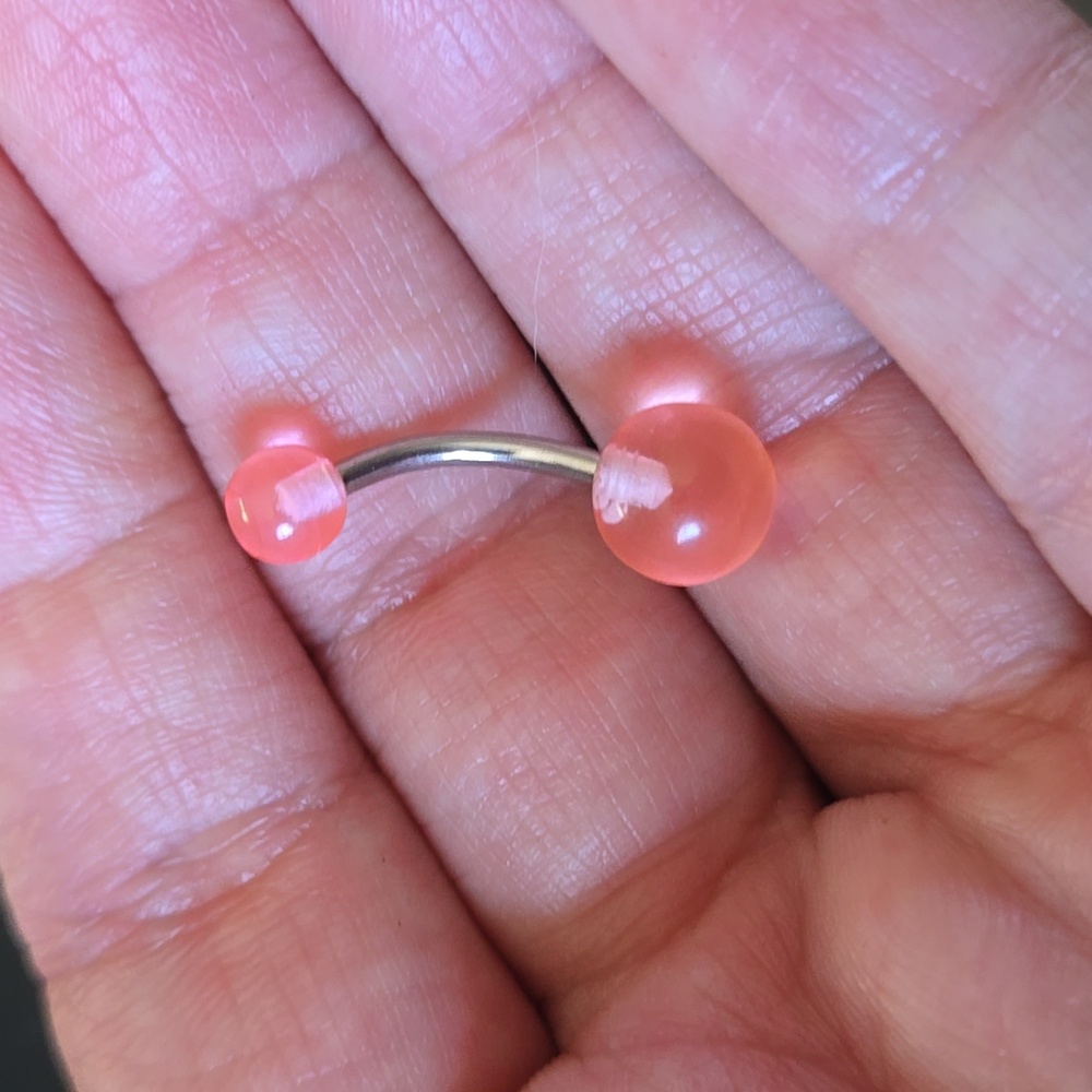 Pink Belly Button Rings Set - Picture 3 of 5